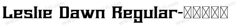 Leslie Dawn Regular字体转换